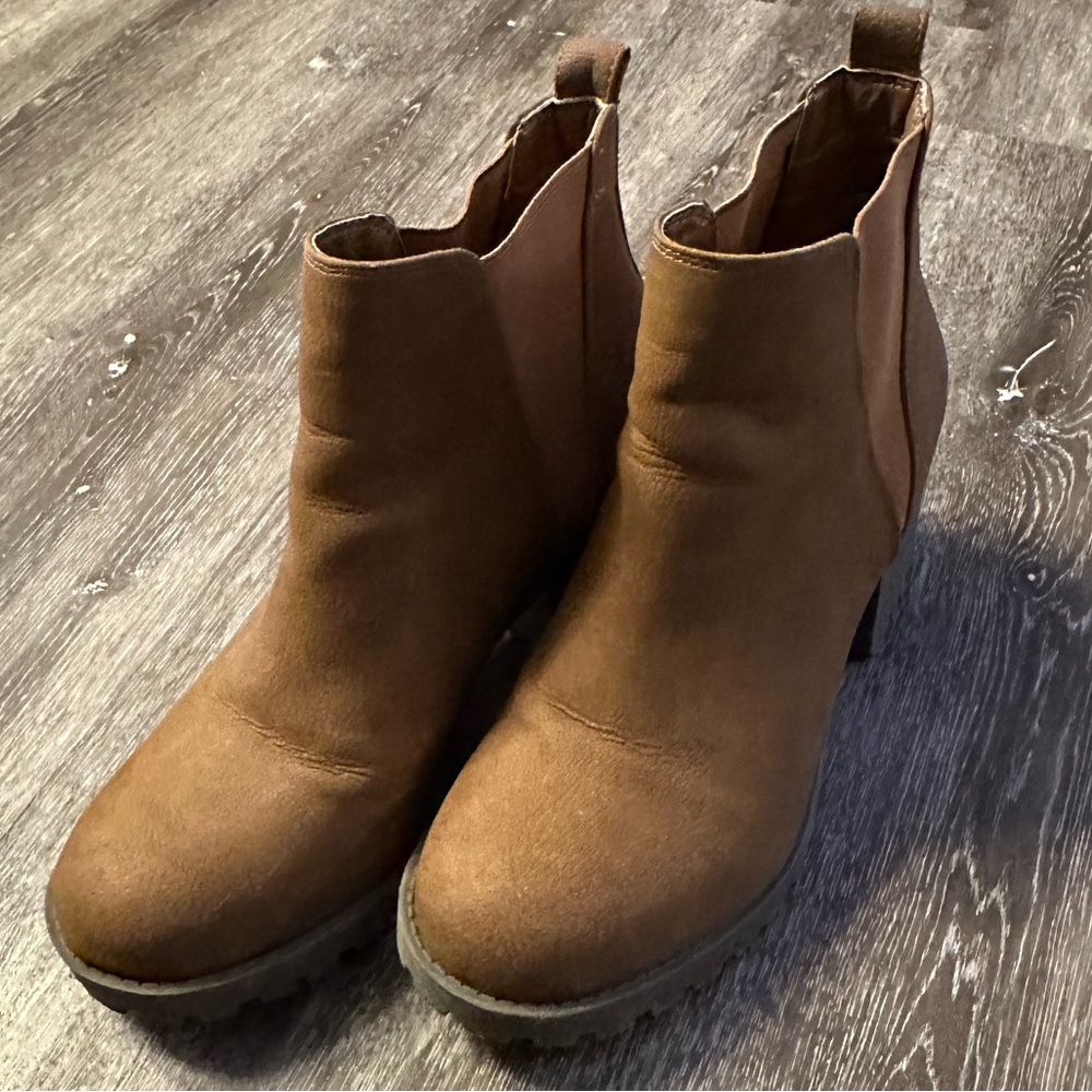 Dirty Laundry Tan Ankle Booties